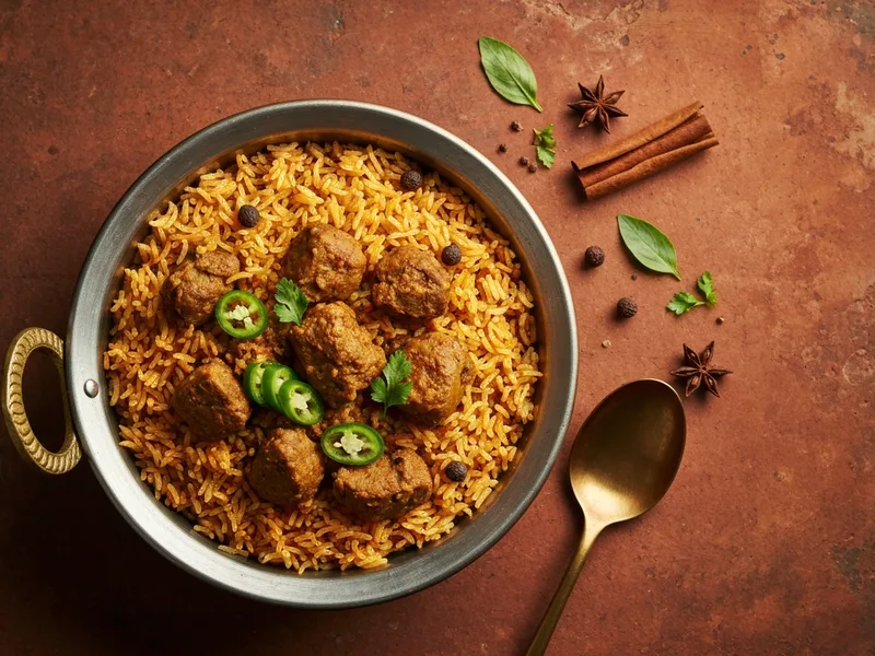 KP Rice with Gosht (Chawal Gosht)