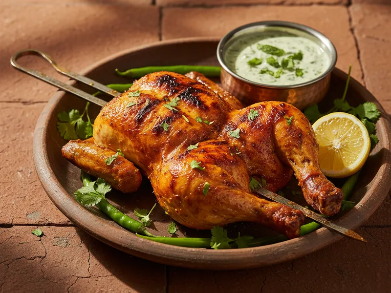 Sajji with Yogurt Chutney Sauce